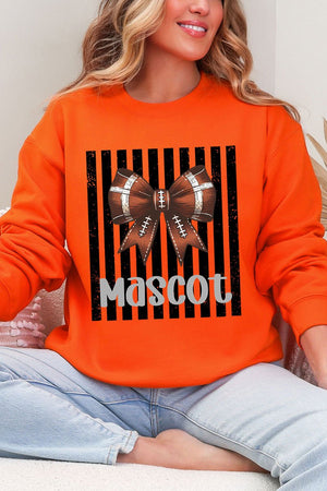 Personalized Black Varsity Bow Heavy Blend Crew Sweatshirt *Enter Mascot Name - Wholesale Accessory Market