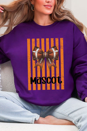 Personalized Orange Varsity Bow Heavy Blend Crew Sweatshirt - Wholesale Accessory Market