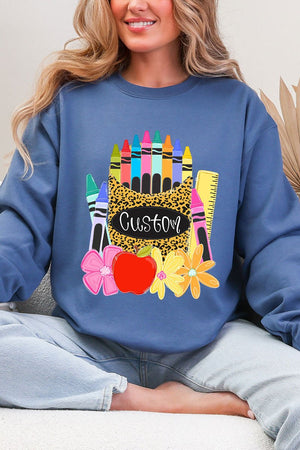 Personalized Teaching In Full Color Heavy Blend Crew Sweatshirt *Enter Your Name - Wholesale Accessory Market