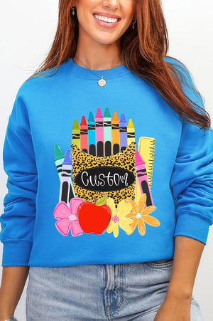 Personalized Teaching In Full Color Heavy Blend Crew Sweatshirt *Enter Your Name - Wholesale Accessory Market