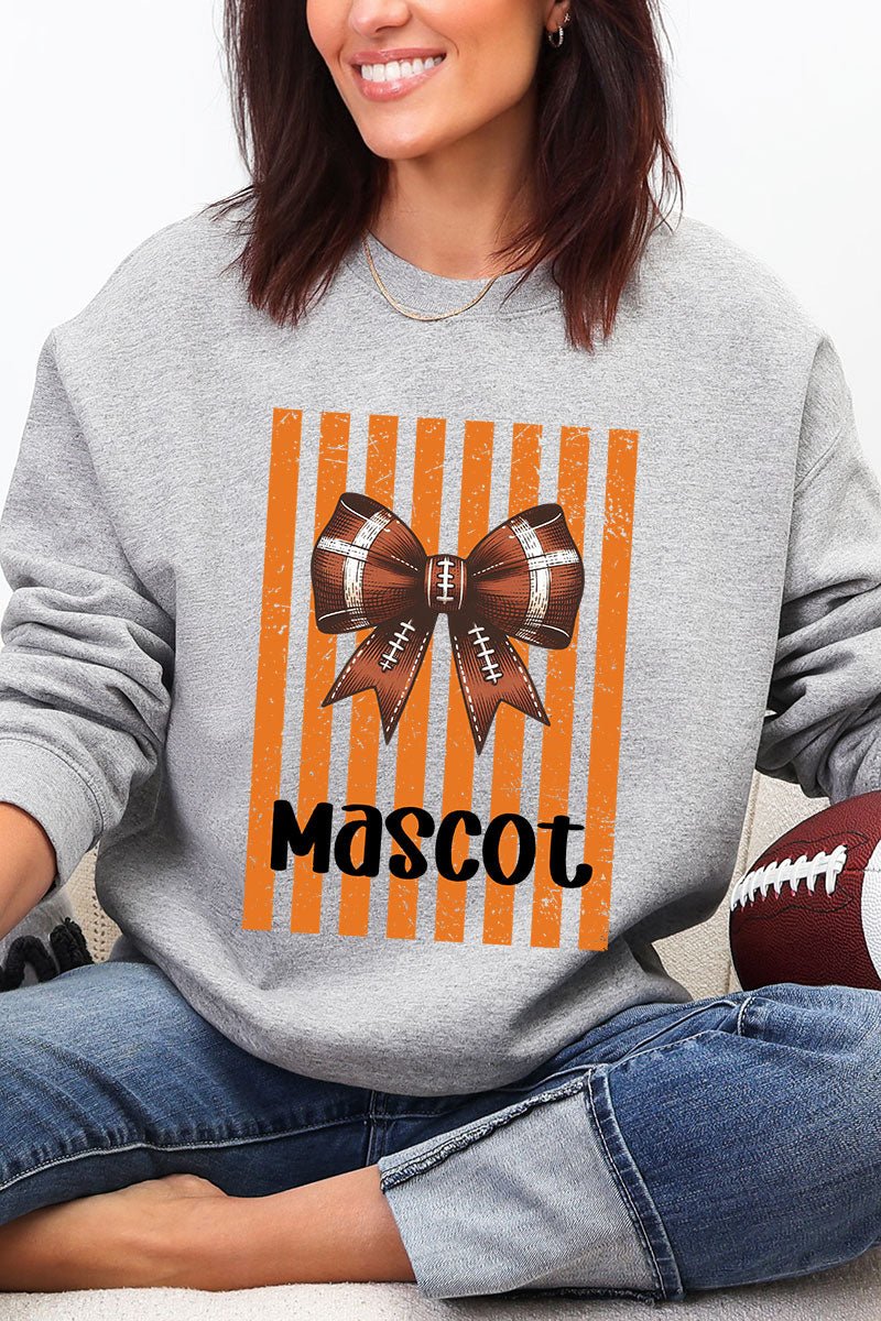 Personalized Orange Varsity Bow Heavy Blend Crew Sweatshirt - Wholesale Accessory Market