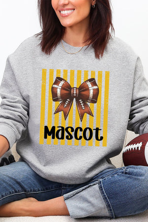 Personalized Yellow Gold Varsity Bow Heavy Blend Crew Sweatshirt *Enter Mascot Name - Wholesale Accessory Market
