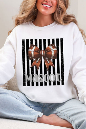 Personalized Black Varsity Bow Heavy Blend Crew Sweatshirt *Enter Mascot Name - Wholesale Accessory Market