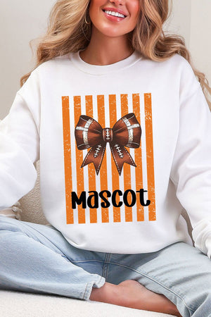 Personalized Orange Varsity Bow Heavy Blend Crew Sweatshirt - Wholesale Accessory Market