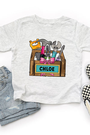 Toddler Personalized Coquette Little Fixer Fine Jersey Tee *Personalize Your Name - Wholesale Accessory Market