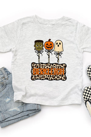 Toddler Personalized Leopard Halloween Pop Fine Jersey Tee *Personalize Your Name - Wholesale Accessory Market