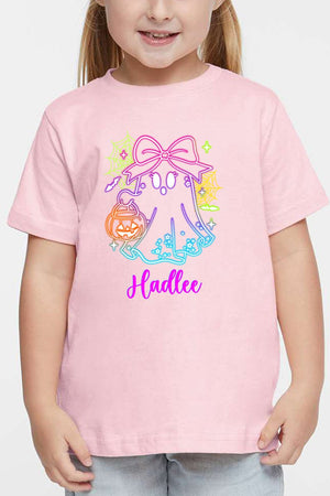 Toddler Personalized Glow & Boo Girl Fine Jersey Tee *Personalize Your Name - Wholesale Accessory Market