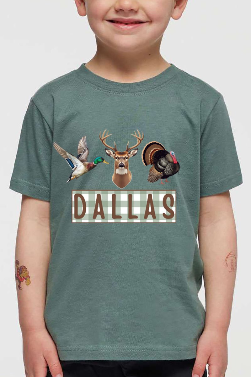 Toddler Personalized Hunting Trio Fine Jersey Tee *Personalize Your Name - Wholesale Accessory Market