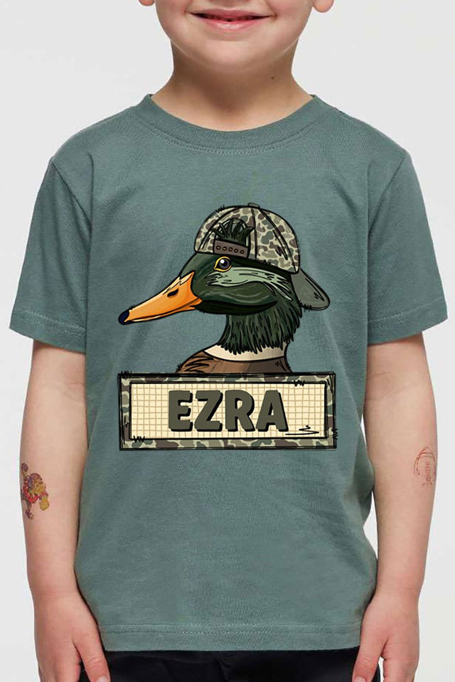 Toddler Personalized Little Mallard Fine Jersey Tee *Personalize Your Name - Wholesale Accessory Market
