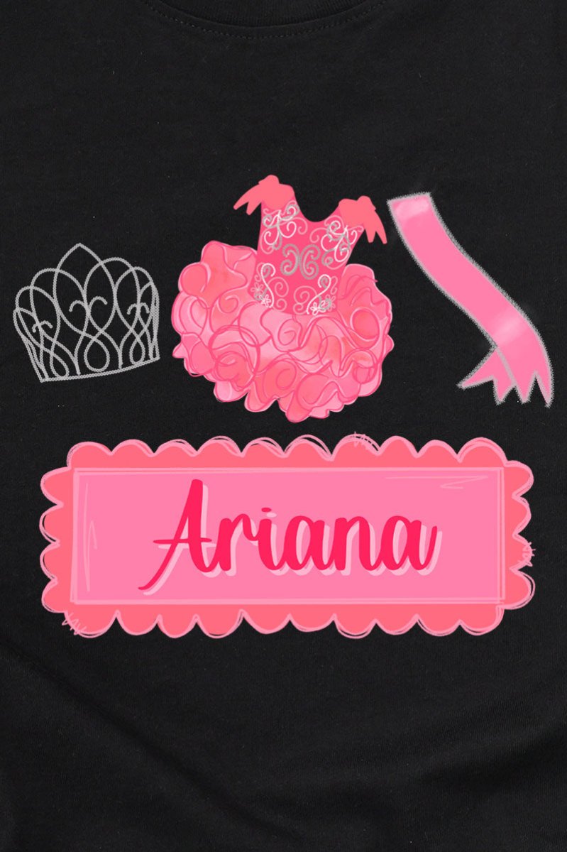 Toddler Personalized Crowned Cutie Fine Jersey Tee *Personalize Your Name - Wholesale Accessory Market