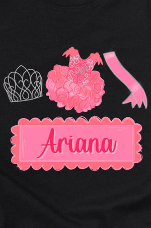 Toddler Personalized Crowned Cutie Fine Jersey Tee *Personalize Your Name - Wholesale Accessory Market