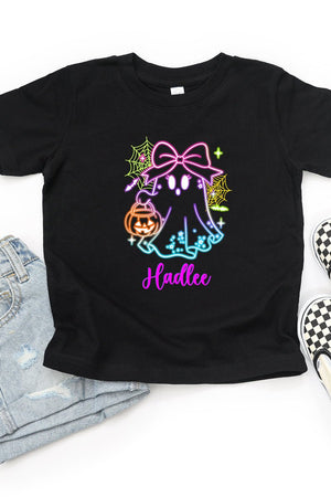 Toddler Personalized Glow & Boo Girl Fine Jersey Tee *Personalize Your Name - Wholesale Accessory Market