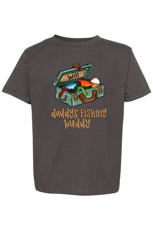 Toddler Personalized Daddy's Fishing Buddy Fine Jersey Tee *Personalize Your Name - Wholesale Accessory Market