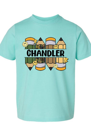 Toddler Personalized Camo Pencil Pack Fine Jersey Tee *Enter Kid's Name - Wholesale Accessory Market