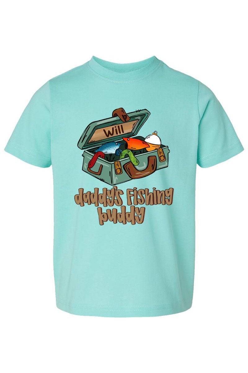 Toddler Personalized Daddy's Fishing Buddy Fine Jersey Tee *Personalize Your Name - Wholesale Accessory Market