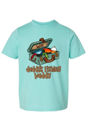 Toddler Personalized Daddy's Fishing Buddy Fine Jersey Tee *Personalize Your Name - Wholesale Accessory Market