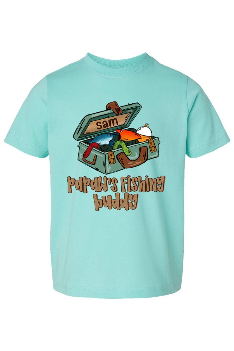 Toddler Personalized Pawpaw's Fishing Buddy Fine Jersey Tee *Personalize Your Name - Wholesale Accessory Market