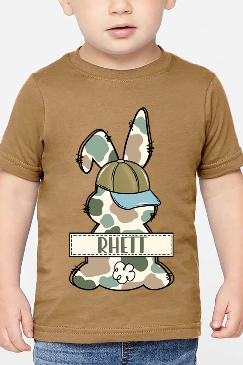 Toddler Personalized Camo Bunny Fine Jersey Tee *Personalize Your Name - Wholesale Accessory Market