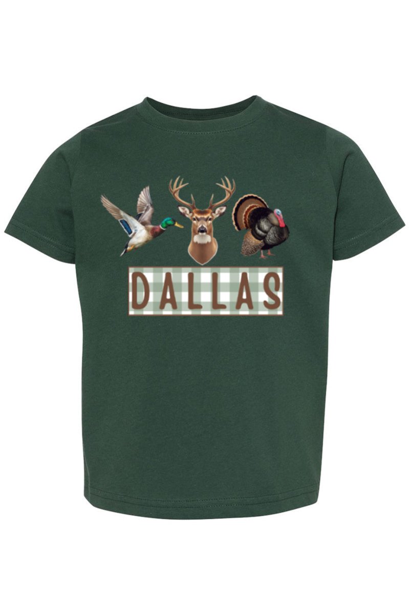 Toddler Personalized Hunting Trio Fine Jersey Tee *Personalize Your Name - Wholesale Accessory Market