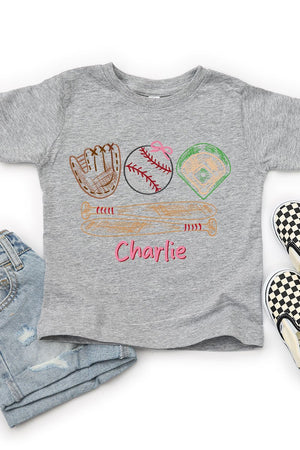 Toddler Personalized Grand Slam Kid Fine Jersey Tee *Personalize Your Name - Wholesale Accessory Market