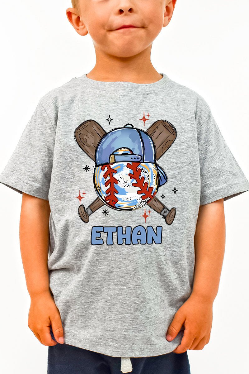 Toddler Personalized Hat Back Home Run Hitter Fine Jersey Tee *Personalize Your Name - Wholesale Accessory Market