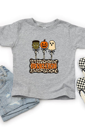 Toddler Personalized Leopard Halloween Pop Fine Jersey Tee *Personalize Your Name - Wholesale Accessory Market