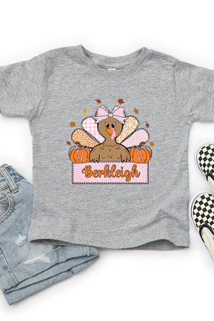 Toddler Personalized Leopard Turkey Tails Fine Jersey Tee *Personalize Your Name - Wholesale Accessory Market