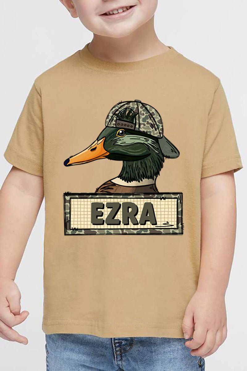 Toddler Personalized Little Mallard Fine Jersey Tee *Personalize Your Name - Wholesale Accessory Market