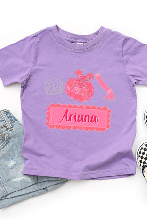 Toddler Personalized Crowned Cutie Fine Jersey Tee *Personalize Your Name - Wholesale Accessory Market