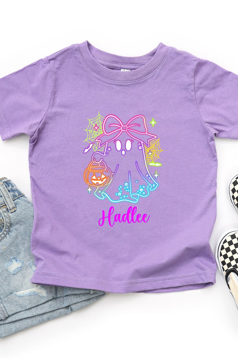 Toddler Personalized Glow & Boo Girl Fine Jersey Tee *Personalize Your Name - Wholesale Accessory Market