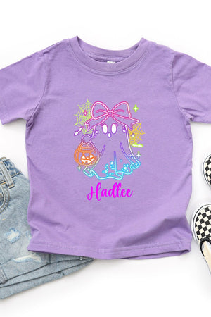 Toddler Personalized Glow & Boo Girl Fine Jersey Tee *Personalize Your Name - Wholesale Accessory Market