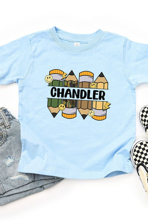 Toddler Personalized Camo Pencil Pack Fine Jersey Tee *Enter Kid's Name - Wholesale Accessory Market
