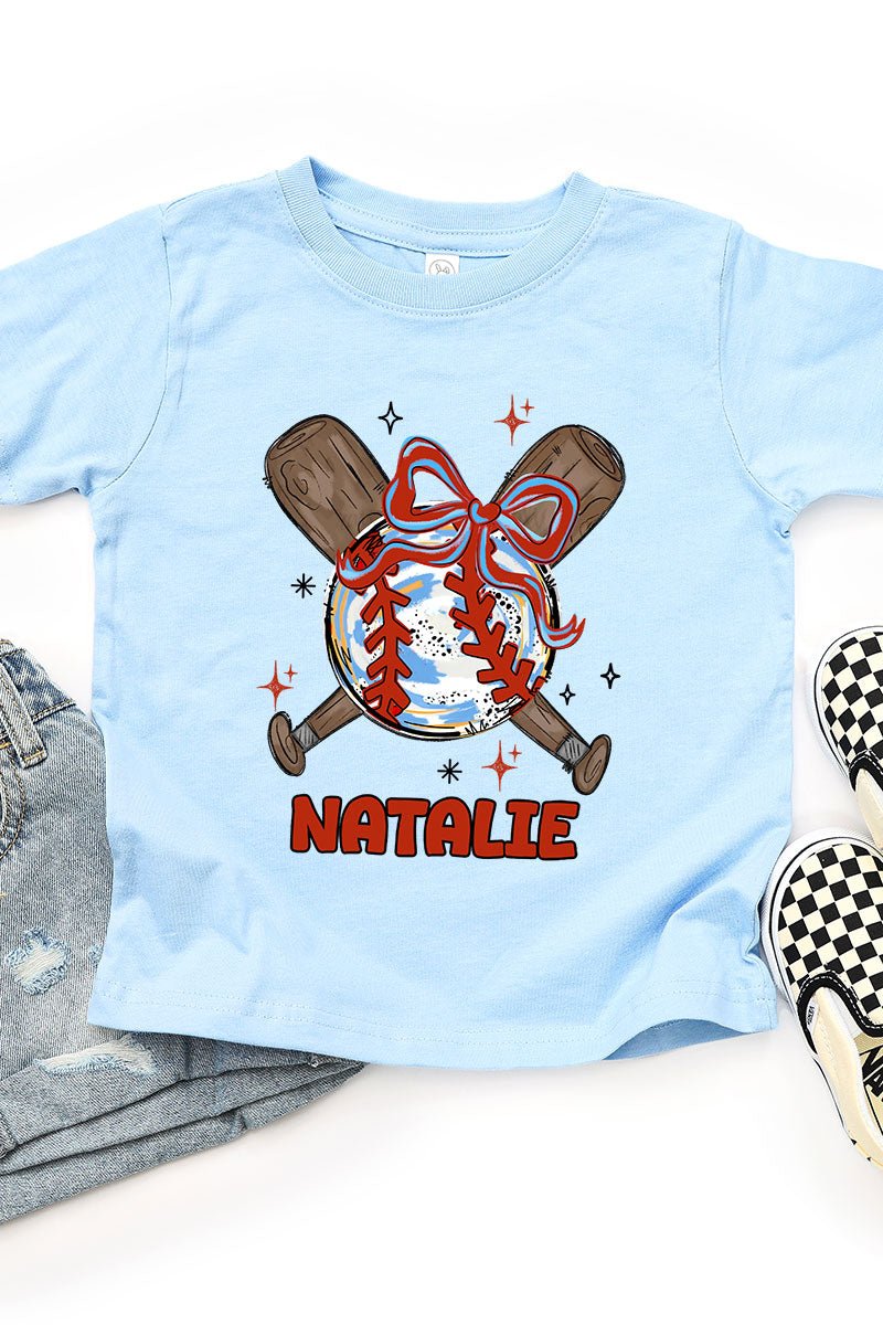 Toddler Personalized Coquette Home Run Hitter Fine Jersey Tee *Personalize Your Name - Wholesale Accessory Market