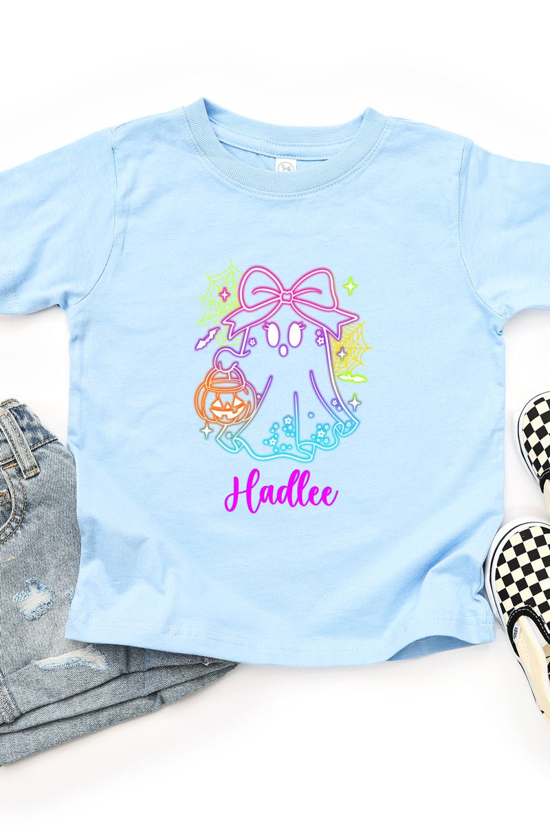 Toddler Personalized Glow & Boo Girl Fine Jersey Tee *Personalize Your Name - Wholesale Accessory Market