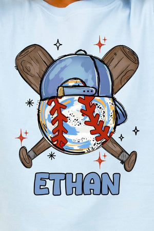 Toddler Personalized Hat Back Home Run Hitter Fine Jersey Tee *Personalize Your Name - Wholesale Accessory Market