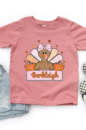 Toddler Personalized Leopard Turkey Tails Fine Jersey Tee *Personalize Your Name - Wholesale Accessory Market