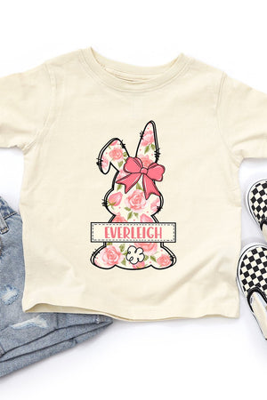 Toddler Personalized Blush Bunny Fine Jersey Tee *Personalize Your Name - Wholesale Accessory Market