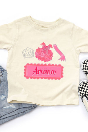 Toddler Personalized Crowned Cutie Fine Jersey Tee *Personalize Your Name - Wholesale Accessory Market