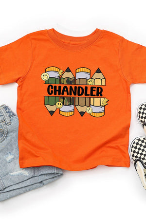 Toddler Personalized Camo Pencil Pack Fine Jersey Tee *Enter Kid's Name - Wholesale Accessory Market