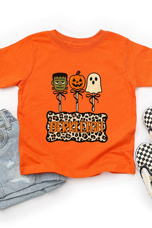 Toddler Personalized Leopard Halloween Pop Fine Jersey Tee *Personalize Your Name - Wholesale Accessory Market