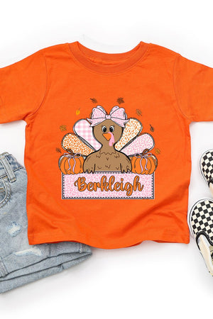 Toddler Personalized Leopard Turkey Tails Fine Jersey Tee *Personalize Your Name - Wholesale Accessory Market