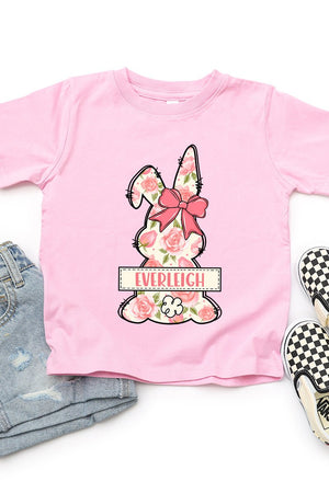 Toddler Personalized Blush Bunny Fine Jersey Tee *Personalize Your Name - Wholesale Accessory Market