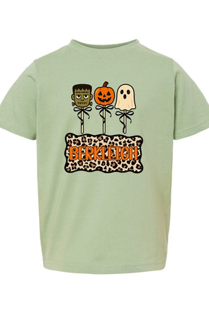 Toddler Personalized Leopard Halloween Pop Fine Jersey Tee *Personalize Your Name - Wholesale Accessory Market