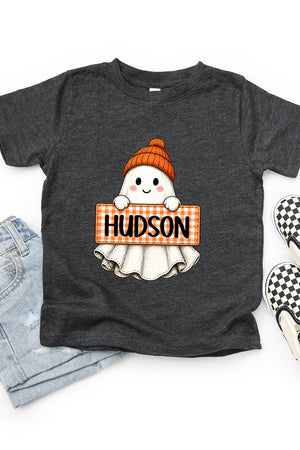 Toddler Personalized Gingham Ghost Fine Jersey Tee *Enter Kid's Name - Wholesale Accessory Market
