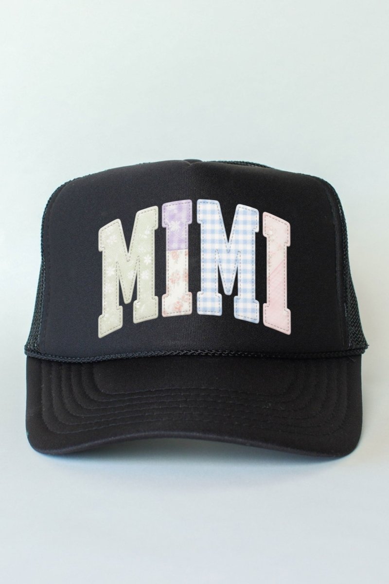 Personalized Soft Stitch Mom Name Otto Black Foam Front Trucker Hat *Choose Your Name - Wholesale Accessory Market