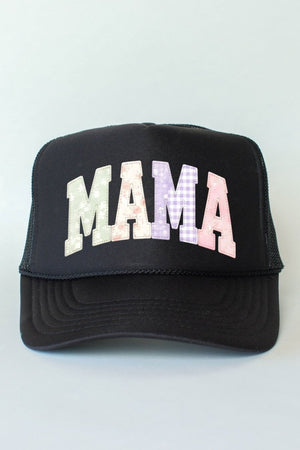Personalized Soft Stitch Mom Name Otto Black Foam Front Trucker Hat *Choose Your Name - Wholesale Accessory Market