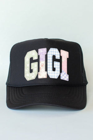 Personalized Soft Stitch Mom Name Otto Black Foam Front Trucker Hat *Choose Your Name - Wholesale Accessory Market