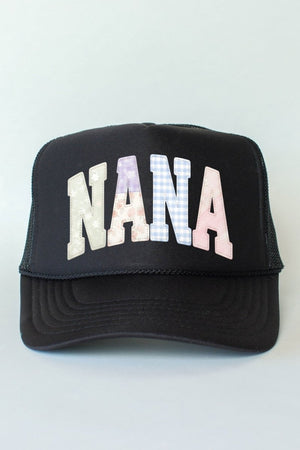 Personalized Soft Stitch Mom Name Otto Black Foam Front Trucker Hat *Choose Your Name - Wholesale Accessory Market