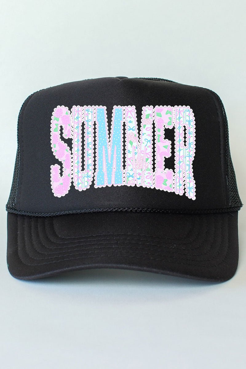 Seaside Lace Series Otto Black Foam Front Trucker Hat - Wholesale Accessory Market