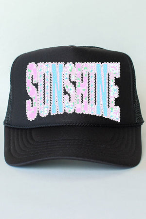 Seaside Lace Series Otto Black Foam Front Trucker Hat - Wholesale Accessory Market